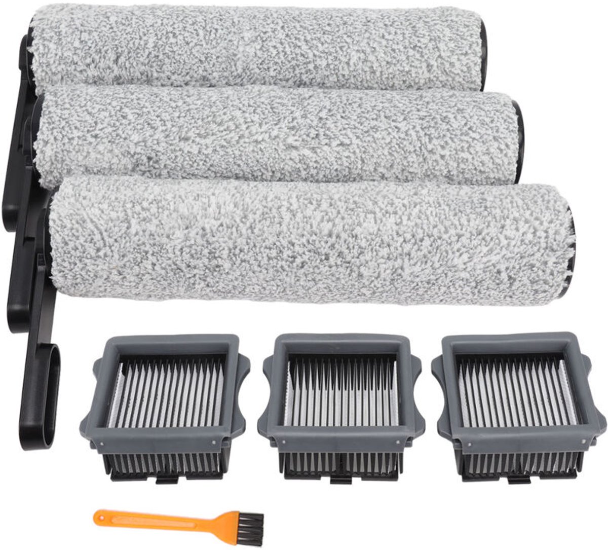 – Onderdelenset voor Tineco S5 stofzuiger – 3 zachte rolborstels – 3 HEPA-filters – Inclusief reinigingsborstel