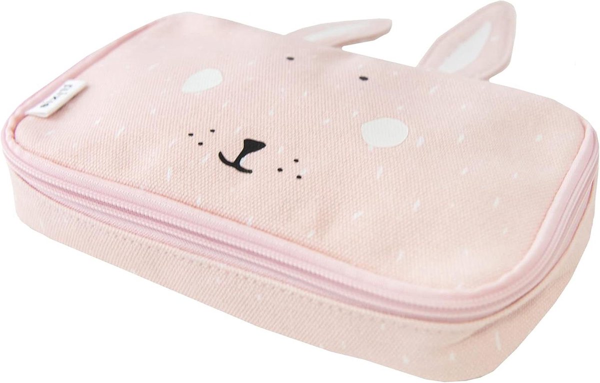 Pennenzak Rechthoekig - Etui Potloden - Schoolspullen Opbergen - Leuk Mrs. Rabbit Design - 20 x 12 x 5 cm