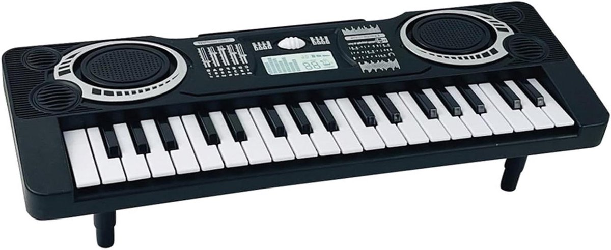 Elektrische Kinderpiano - Muziektoetsenbord Speelgoed - Muziek Leren Spelen - Kindvriendelijk Ontwerp - 37 Toetsen - Zwart