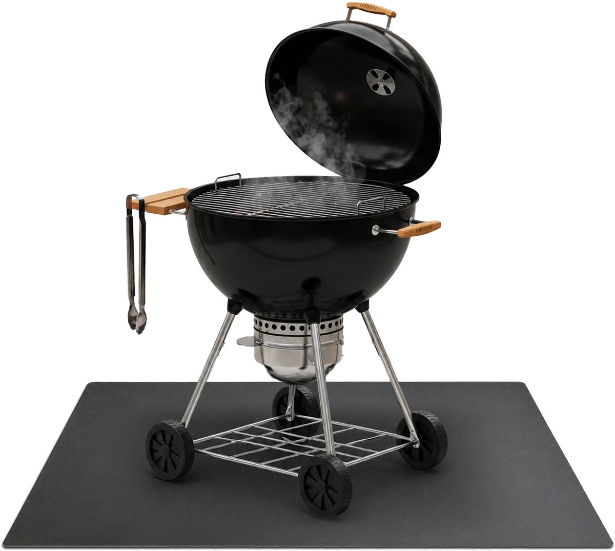 Coloray Plaat onder de barbecue - Brandwerende barbecue mat - 100x70 cm - Rechthoek Beschermplaat voor onder de BBQ - Brandwerende barbecue mat