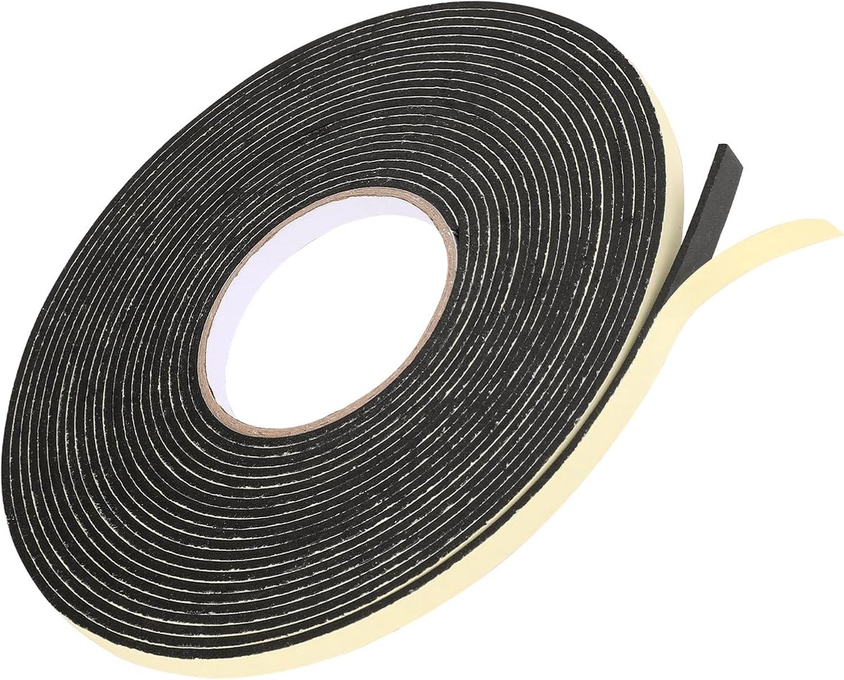 Zelfklevende Dichtband voor Deuren en Ramen, 10mm x 3mm, 10 meter, Geluidsisolatie, Waterdicht en Stofdicht, Bescherming tegen Koude Tocht