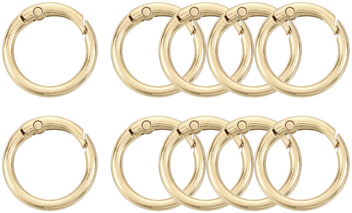 Metalen O-Ringen, 10 Stuks, 25 mm, voor bevestiging en accessoires - Goudkleurig