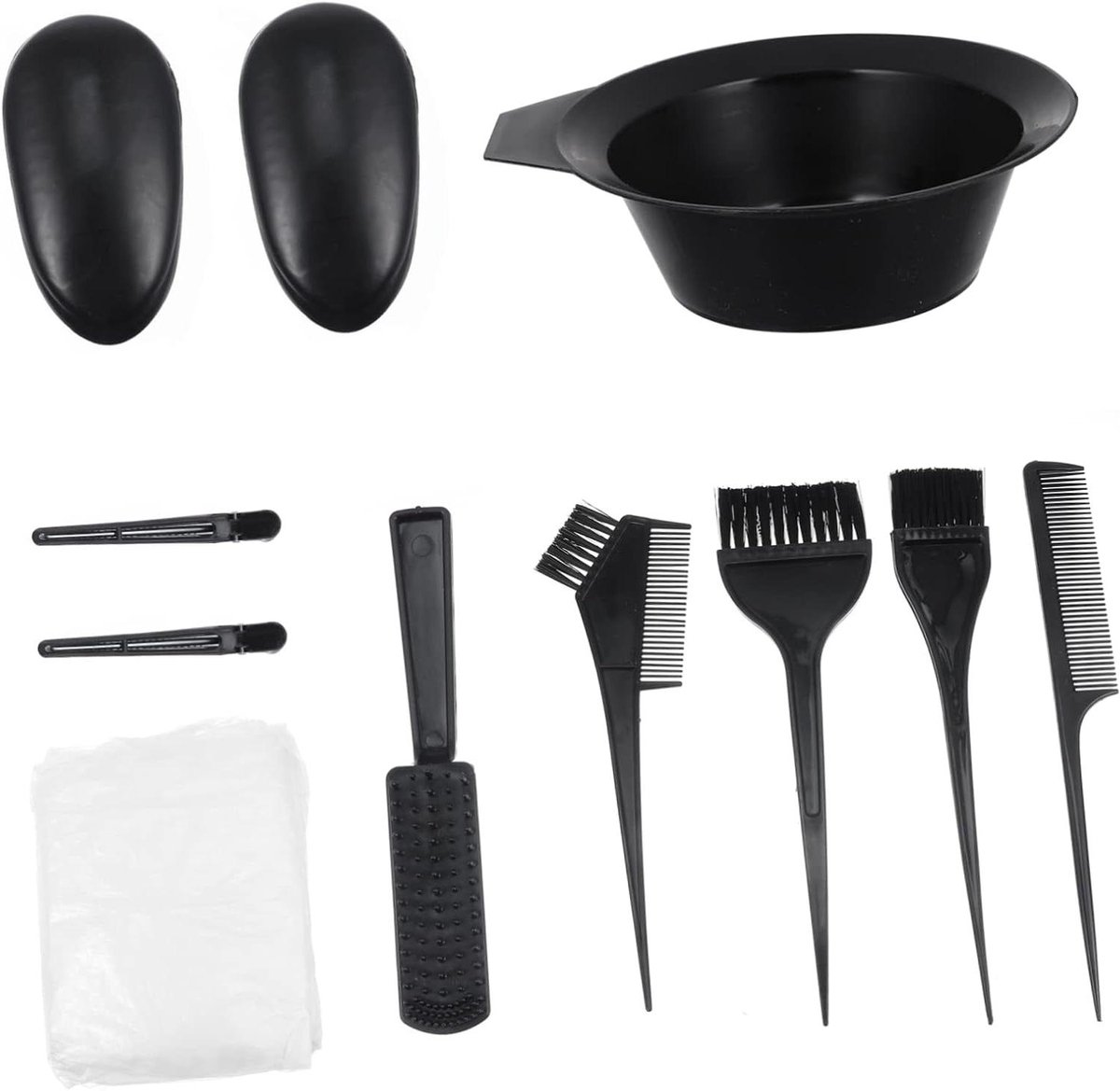 Haarverfset Met Accessoires - Haarkleuringsset Verfbenodigdheden - Thuis Haar Verven - 11-delige Set - 185 x 6 x 02 cm