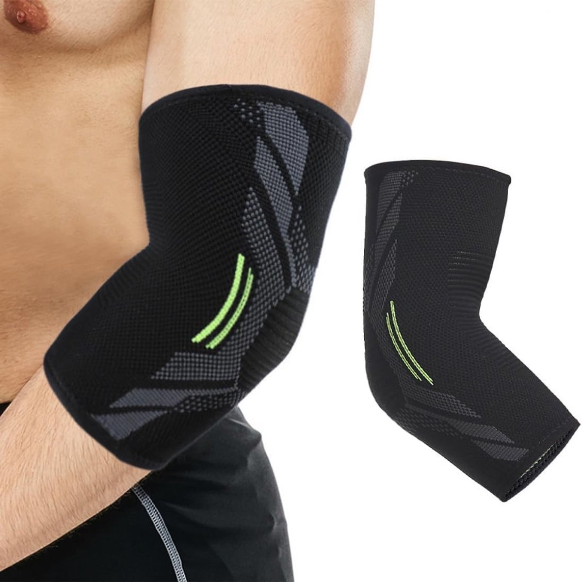 Elleboogsplint voor cubital tunnelsyndroom - Veelkleurig - Maat S - Flexibele Nylon en Spandex Elleboogbandage - Voor Heren en Dames