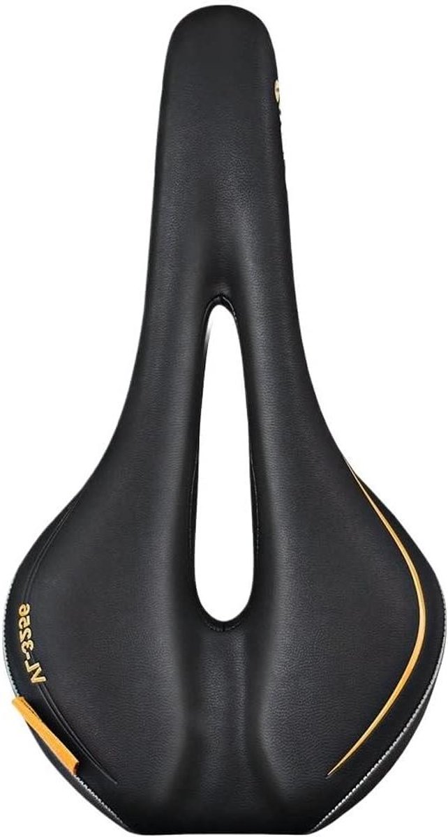 Fietszadel - MTB Zadel - Comfortabel Fietsen - Zachte Demping - 278x150mm - Zwart