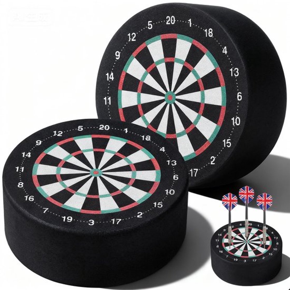 Dartstandaard Draagbaar - Mobiele Dartbaan - Dartbasisstation - 2 Stuks - Zachte/Stalen Punt - Opslagcapaciteit voor Darts - Darthouder