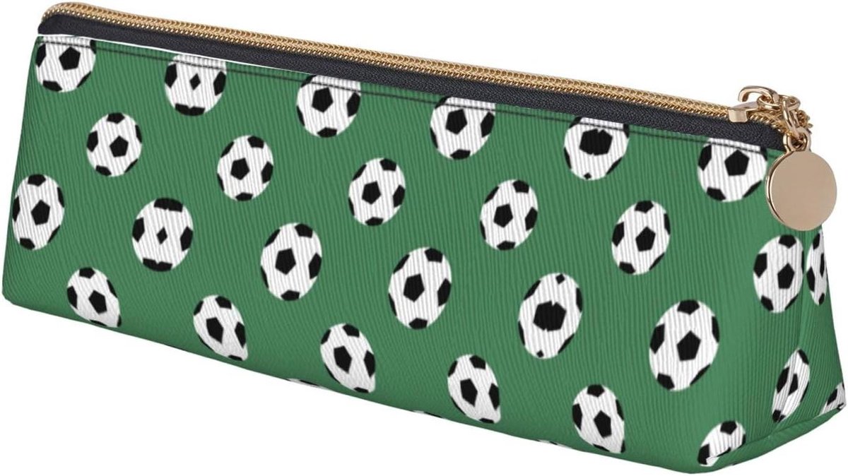 Voetbal Etui - Potlood Pouch - Bureau Organisatie - Driehoekige Vorm - 21 cm - Wit