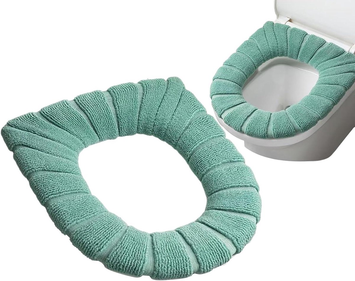 Toilet Bril Hoezen - WC Deksel Hoezen - Badkamer Comfort - Zachte Acrylvezel - 5 Stuks - Groen