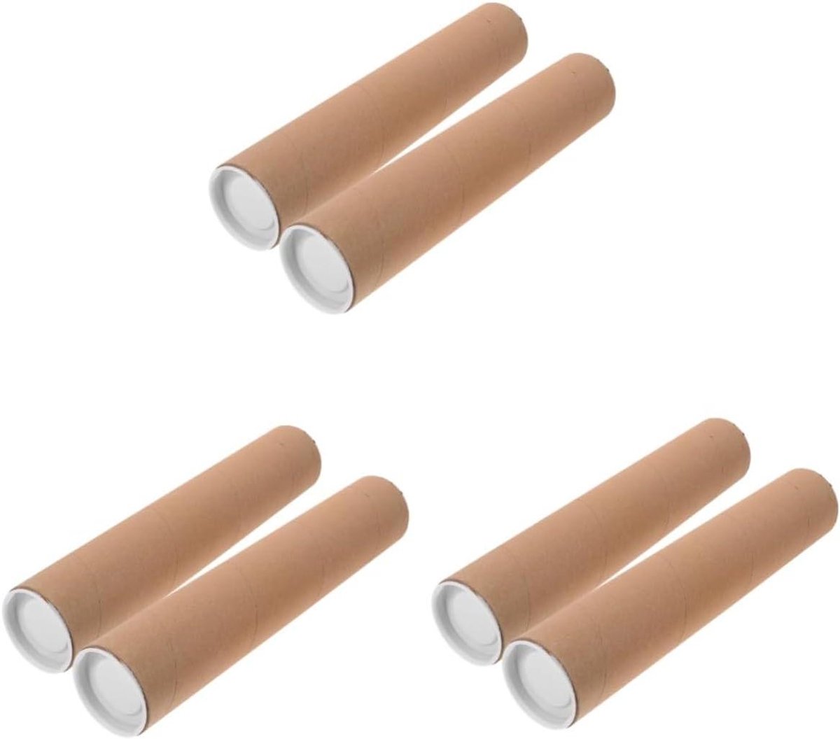 Papieren Tubes - Postbuizen Karton - Documenten Opslag - Robuust Kraftpapier - 33.5 cm - Khaki