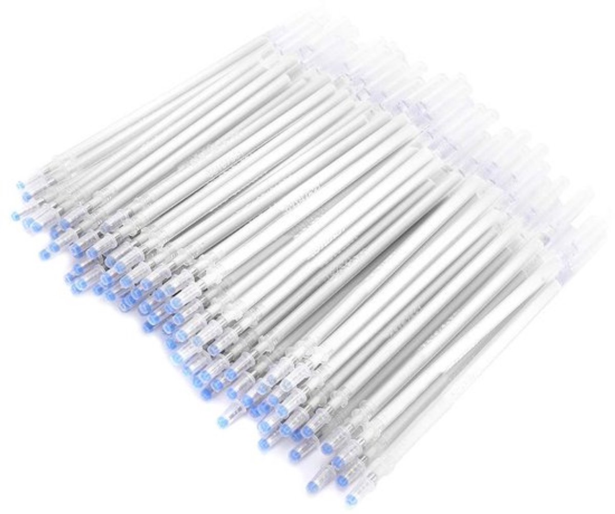 Markeerpen 100 Stuks - Verdwijnende Penvulling - Hoge Temperatuur - Duurzaam - Geschikt voor Kleding - Voor Naaien en Leer - Uitwisbare Marker