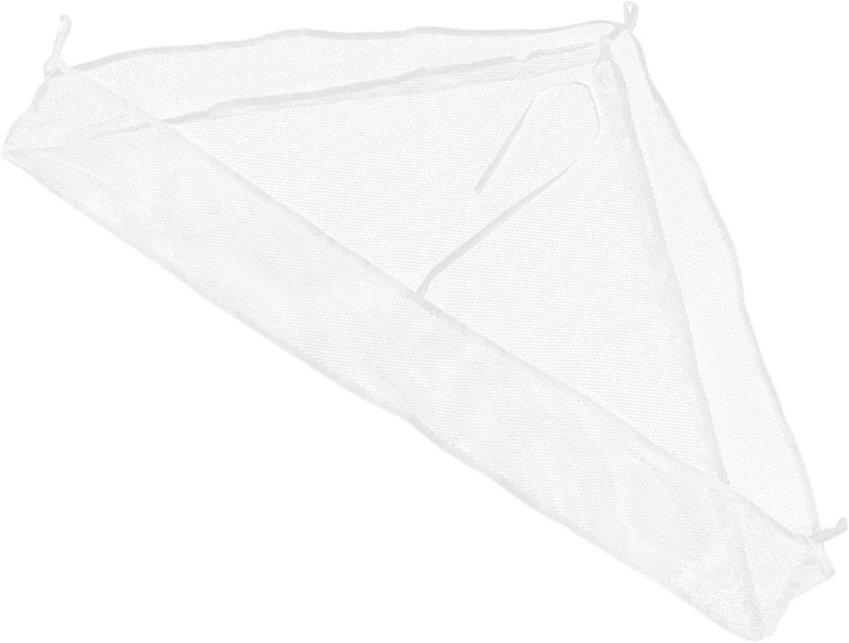 Hangmat Opberger - Knuffelnet Speelgoednet - Speelkamer Organiseren - Hoekvriendelijk Ontwerp - 60x43x43CM - Wit