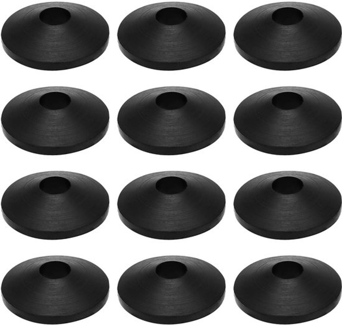 Toiletzitkussen 12 Stuks - Antislip Rubberen Pakkingen - Vaste Afdichtingen - 27x7mm - Diameter Gat 8mm - Duurzaam Materiaal - Toiletbevestigingen