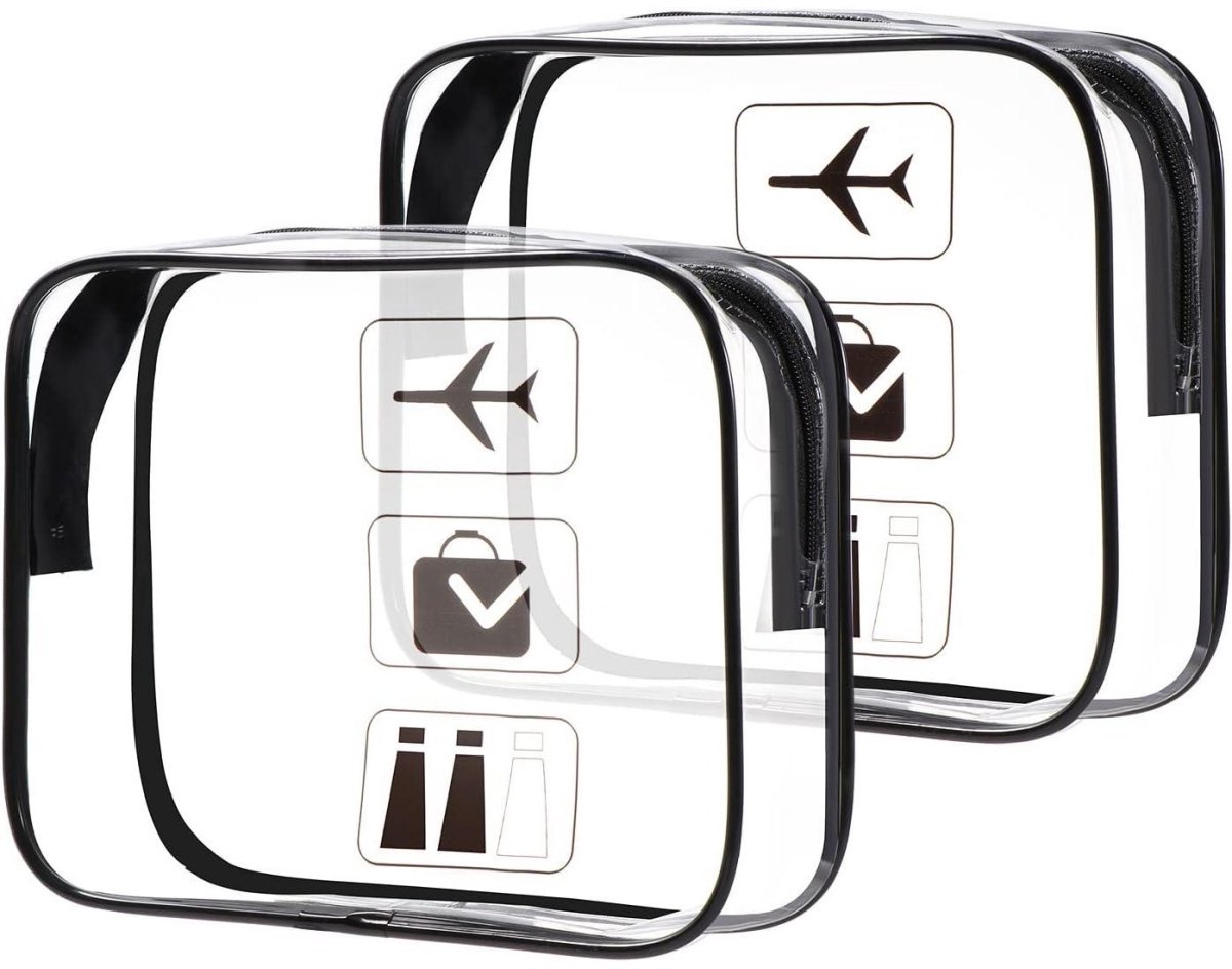 GELLDG 2 Stuks Cultuurtassen - Transparente Reistas voor Vloeistoffen - 20x15x6cm - Grote Capaciteit met Waterbestendig PVC en Nylon Rits - Geschikt voor Handbagage en TSA-controle - Transparant