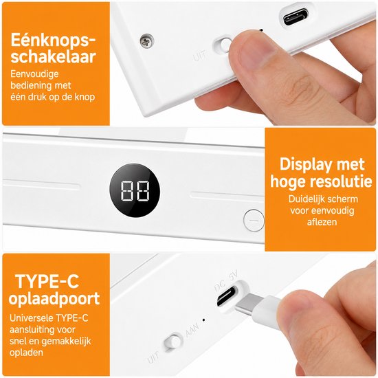 Leeslampje voor Boek - Platte LED Boeklamp - Boekenlegger Boeklamp - Platte Leeslamp - Oplaadbaar USB C - 3 Lichtkleuren Dimbaar met Timer - Geschikt om 's avonds te lezen — afbeelding 2