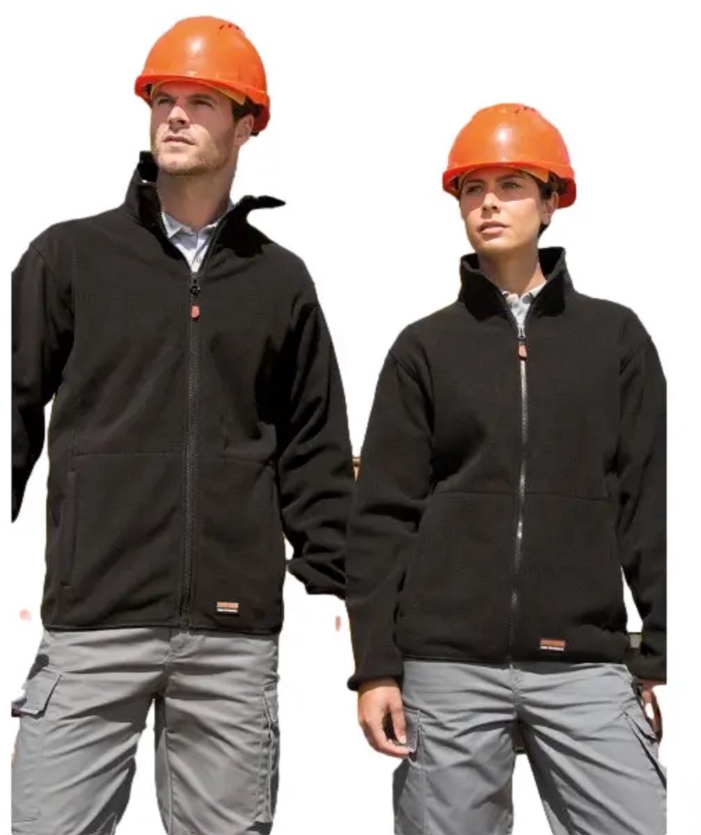 Result Heavy Duty Microfleece Jacket RT330 - Black - 4XL