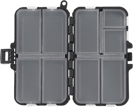 Compacte Visaccessoires Opbergdoos met Dubbele Laag en 9 Compartimenten voor Loodjes en Aas (11cm x 6.5cm) — afbeelding 2