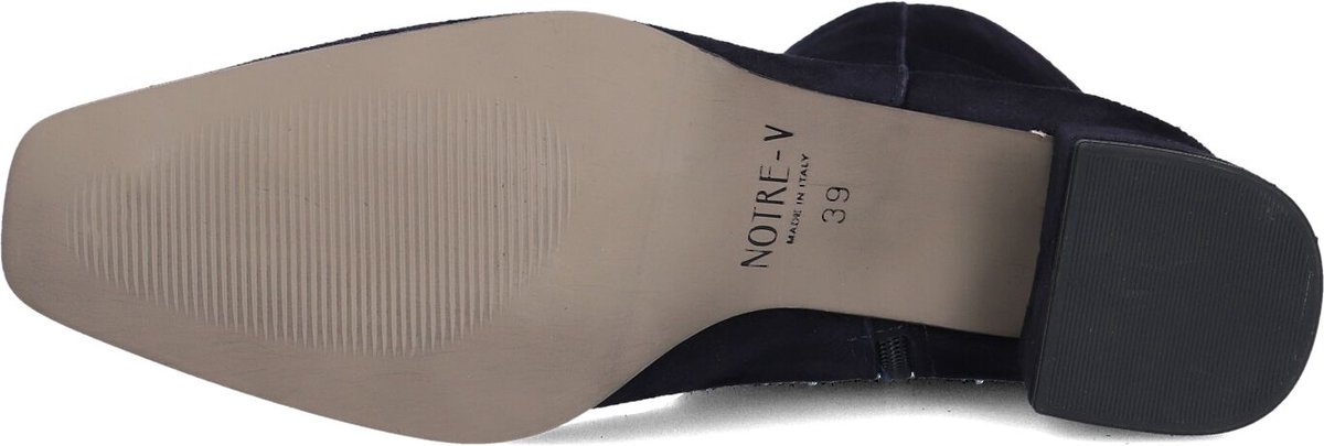 Notre-V 4340 Enkellaarsjes - Enkelboots met rits - Dames - Blauw - Maat 38