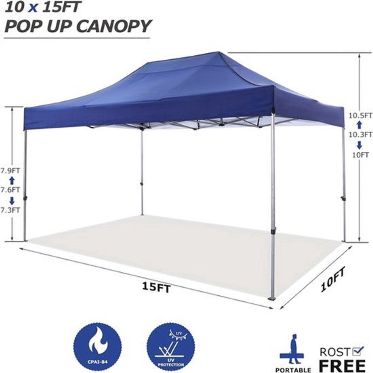 Partytent – Pop-Up Tent – Buitentent – Schaduw Tent – Winddicht – Aluminium Frame – Afneembare Zijkanten
