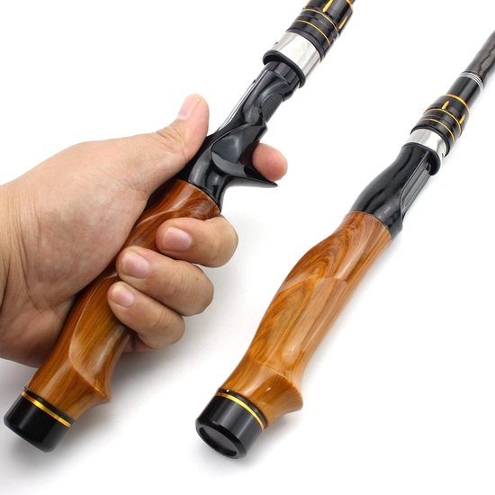 Telescopische Vishentels - Reishengel Werphengel - Vissen in Alle Wateren - Comfortabele Houten Handgreep - 1.6m - Casting Rod — afbeelding 2