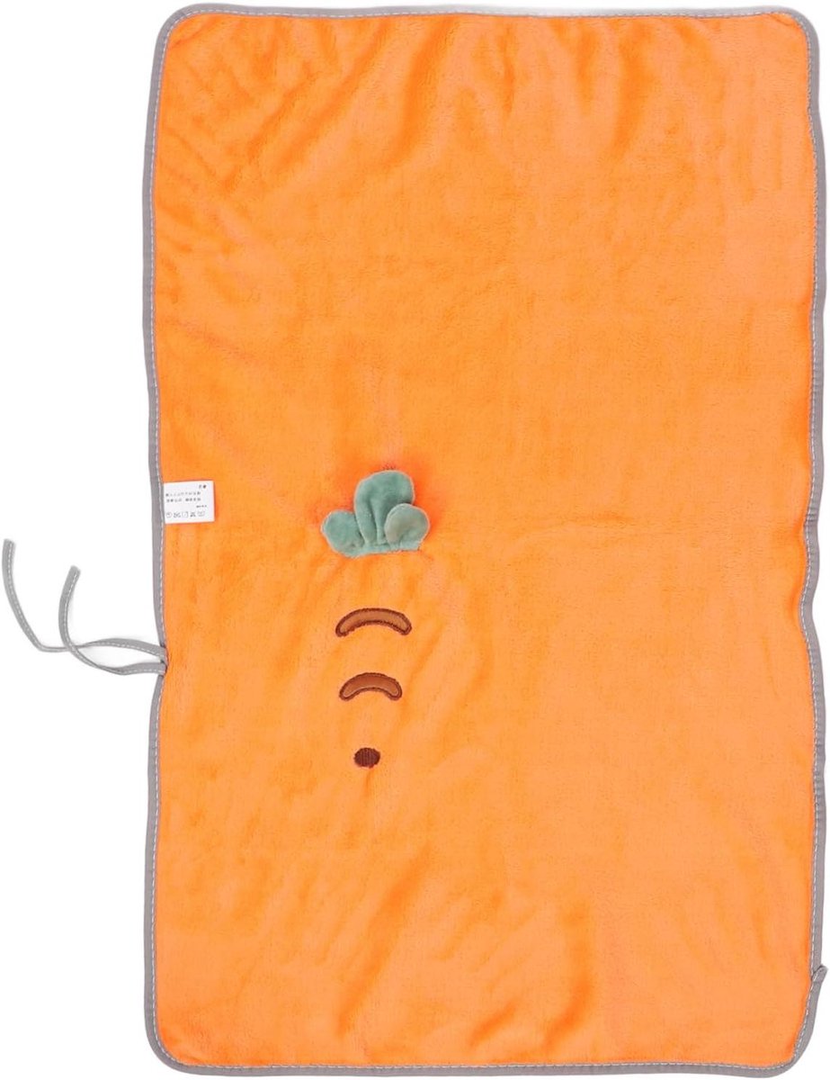 Huisdierdeken - Kattendeken Pluche - Bescherming Meubels - Zacht Koraalfluweel - 25x22 cm - Oranje Wortel