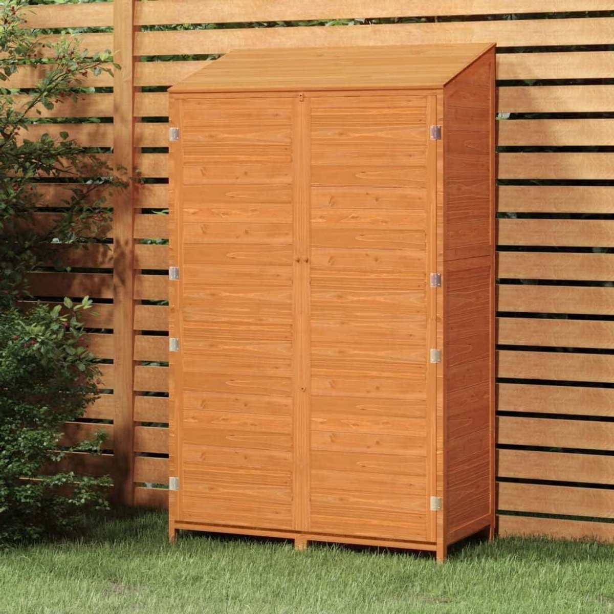 Tuinschuur - Gereedschapsschuur Tuinhuis - Buitenopslag Tuin - Robuust Dennenhout Frame - 102 x 52 x 1745 cm - Bruin