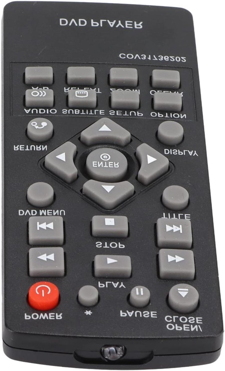 Afstandsbediening DVD-speler - Vervangende afstandsbediening - DVD Afspelen - Geen programmering nodig - 11 x 5 x 3 cm - Zwart