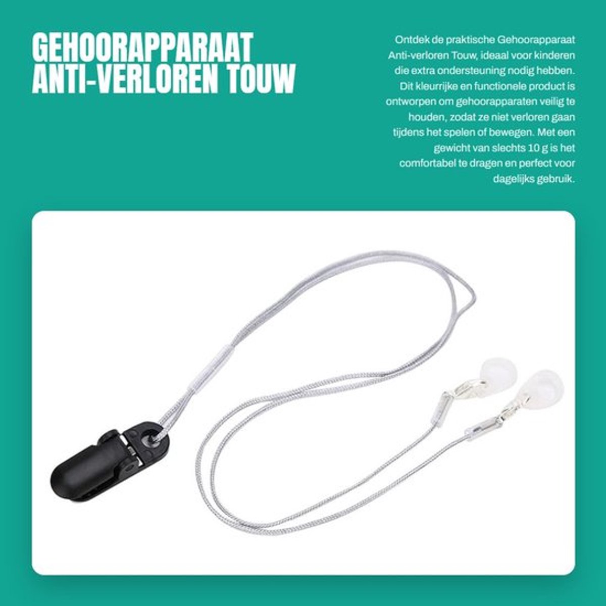 Gehoorapparaat Oplaadbaar - Gehoorversterker - Hoorapparaten voor Slechthorenden - Antiverlies Touw - Geluidsversterkers - Praktisch Ontwerp - Hoortoestel
