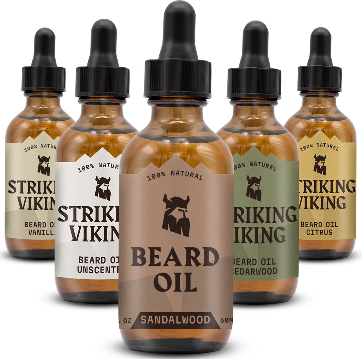 Striking Viking Baardolie voor Mannen - Sandalwood - 60 ml