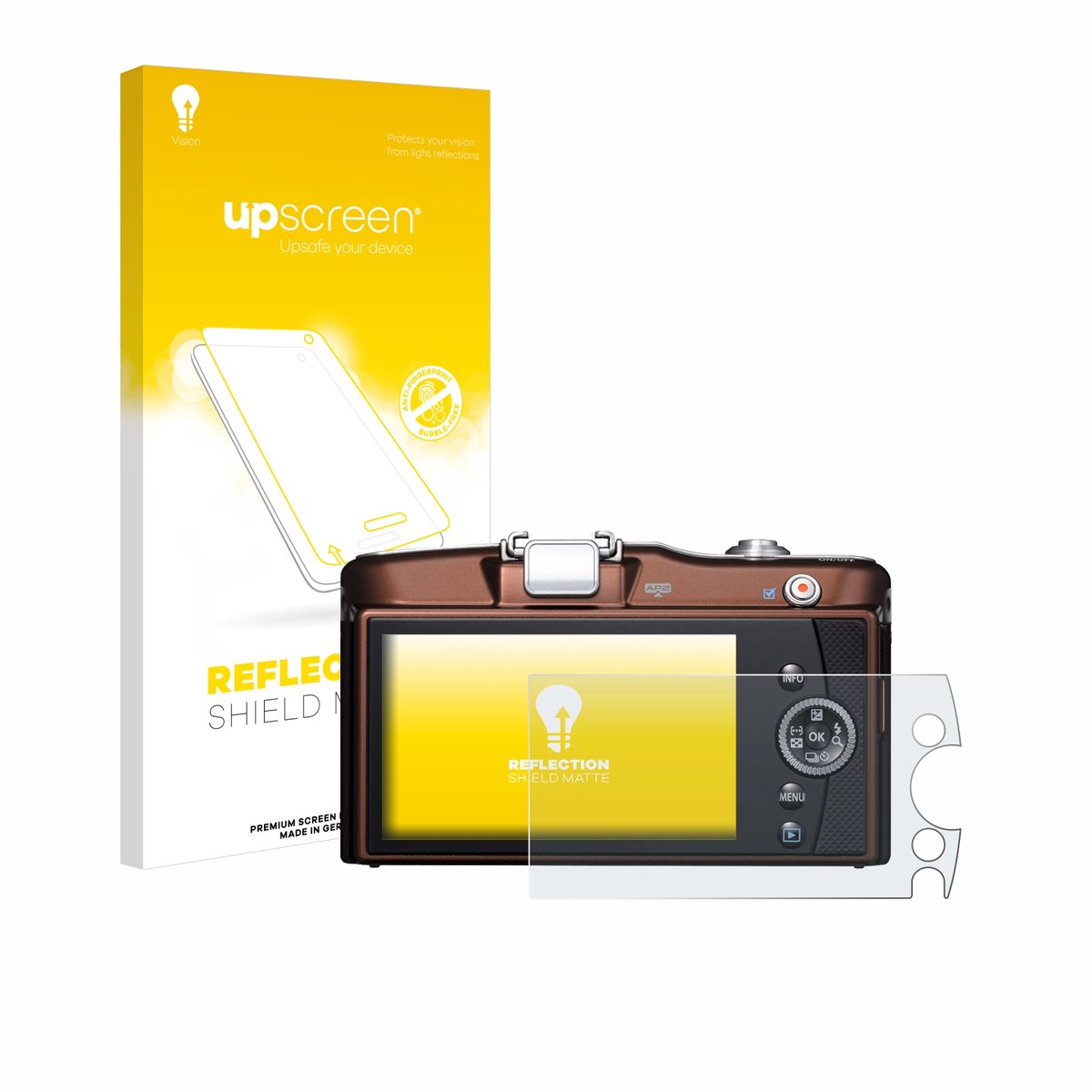 upscreen - Screenprotector voor Olympus PEN E-PM1 - Folie Beschermfolie anti glare matte