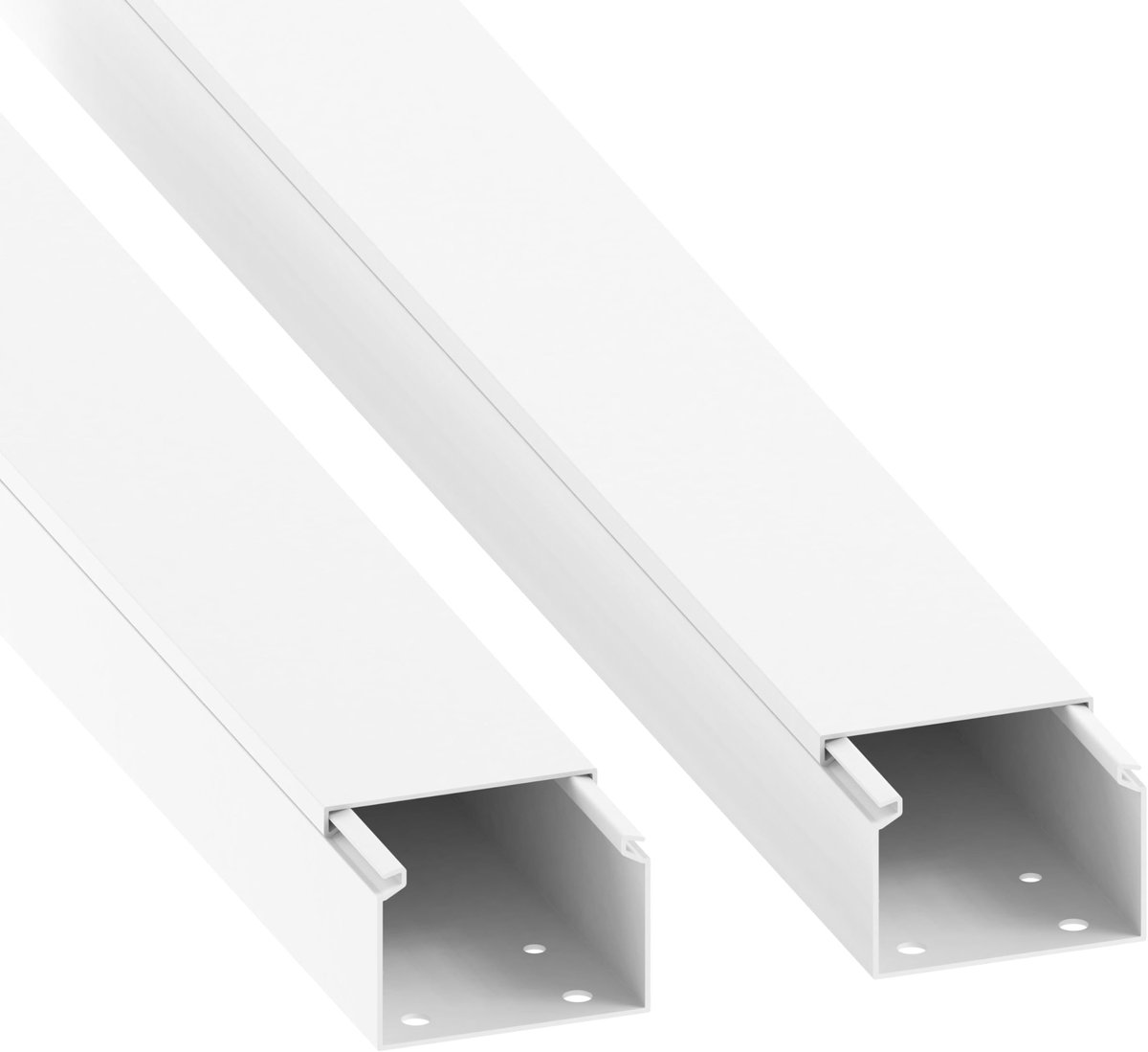 Kabelgoot 40 x 60 mm - PVC - Met montagegaten - Voor nette kabels - ShopVlot