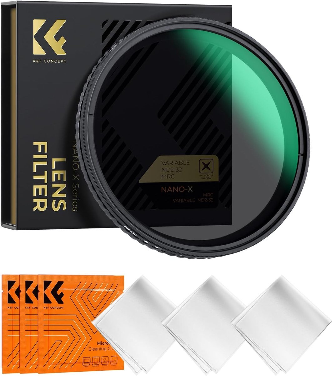 40.5mm Variabel ND Filter - Verstelbaar Fader Neutral Density ND2 - ND32, Ultra Dun, Waterdicht en 18-Lagen MRC Coating voor Optimaal Fotografie Resultaat