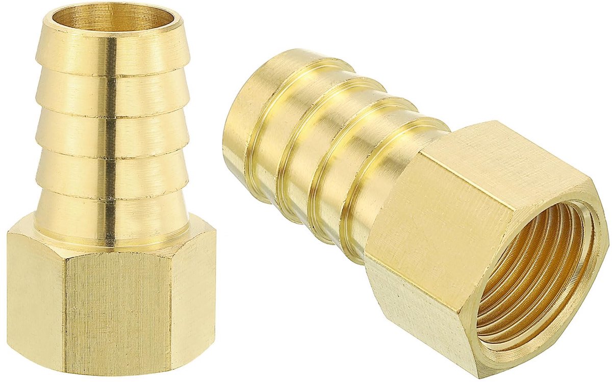Messing koppelingen 3/4 inch barbell x 1/2 inch Npt - 2 stuks - duurzame verbinding - ShopVlot
