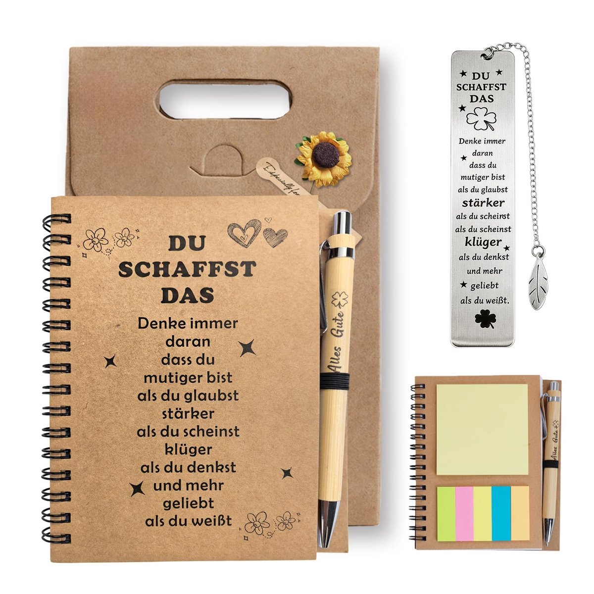 Afscheidscadeau collega's notitieboek - 3-in-1 multifunctioneel - persoonlijk en creatief - ShopVlot