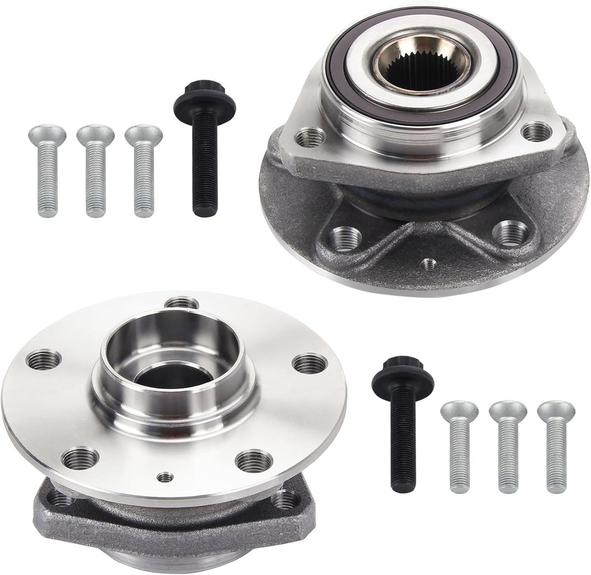 2 x Wiellager Kit, Links Rechts Wiellager Kits 1K0498621 8V0598625 Geschikt Voor A3 8P Octavia II 1Z3 Leon 1P1 Toledo III 5P2 Altea 5P1 VW Caddy 3 Golf Plus 5 6 - Hoogwaardige vervangingsonderdelen voor optimale prestaties