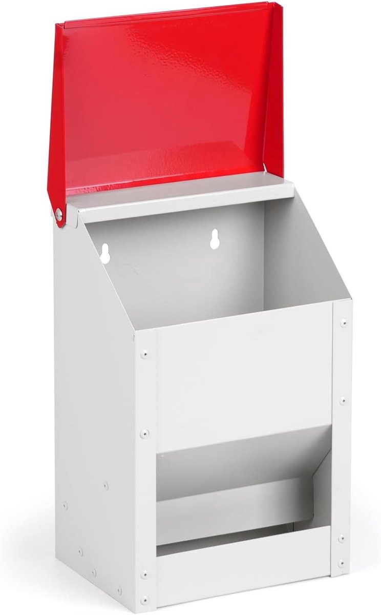 Hangbare metalen voederdispenser voor kippen - 4.5 kg kippenvoer, kippenhok accessoires, duurzame voederbak voor pluimvee