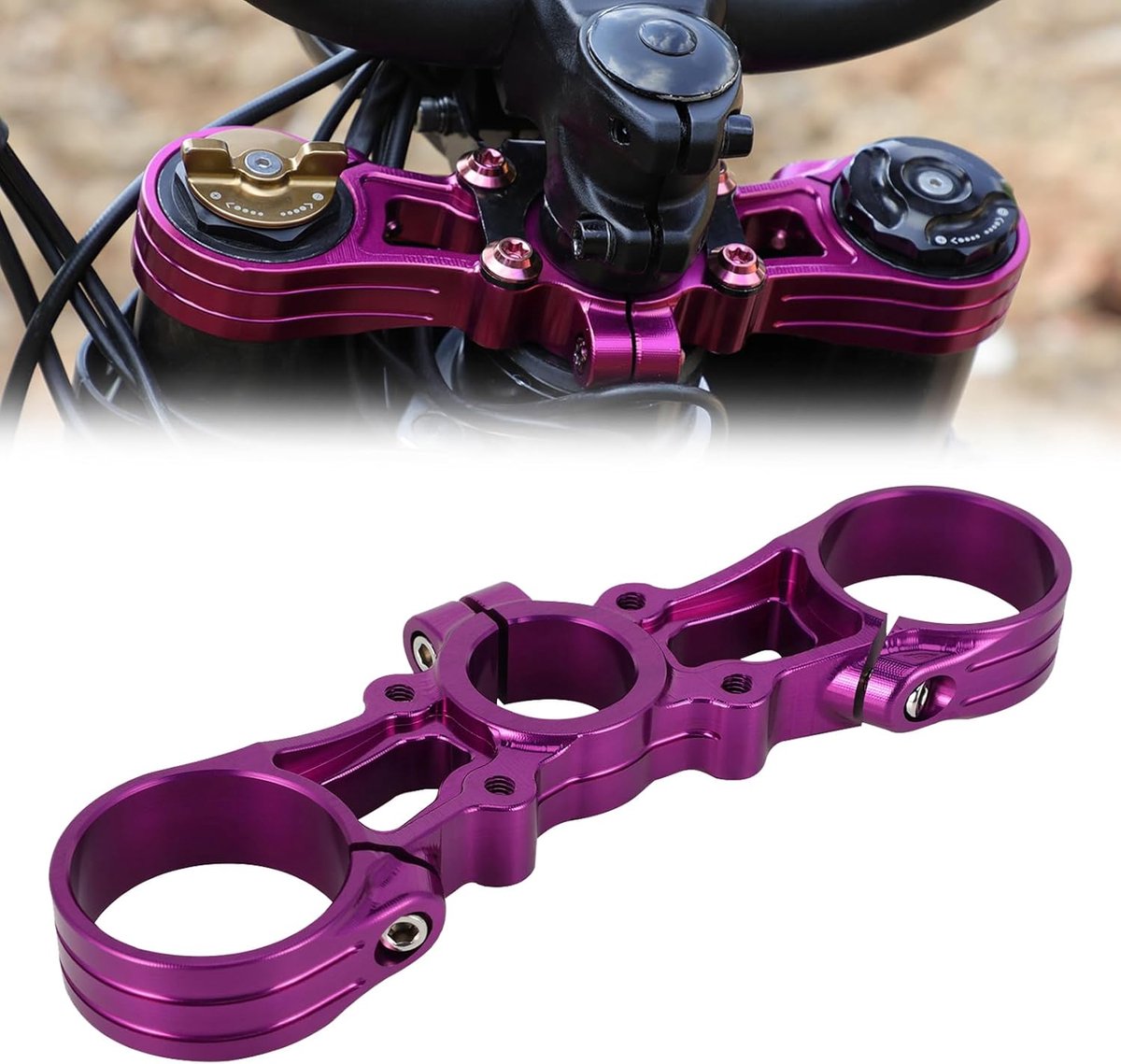 Top Triple Tree Clamp for Surron Light Bee, CNC Dirt Bike Upper Triple Mount for Sur Ron Light Bee X and S Electric - ShopVlot