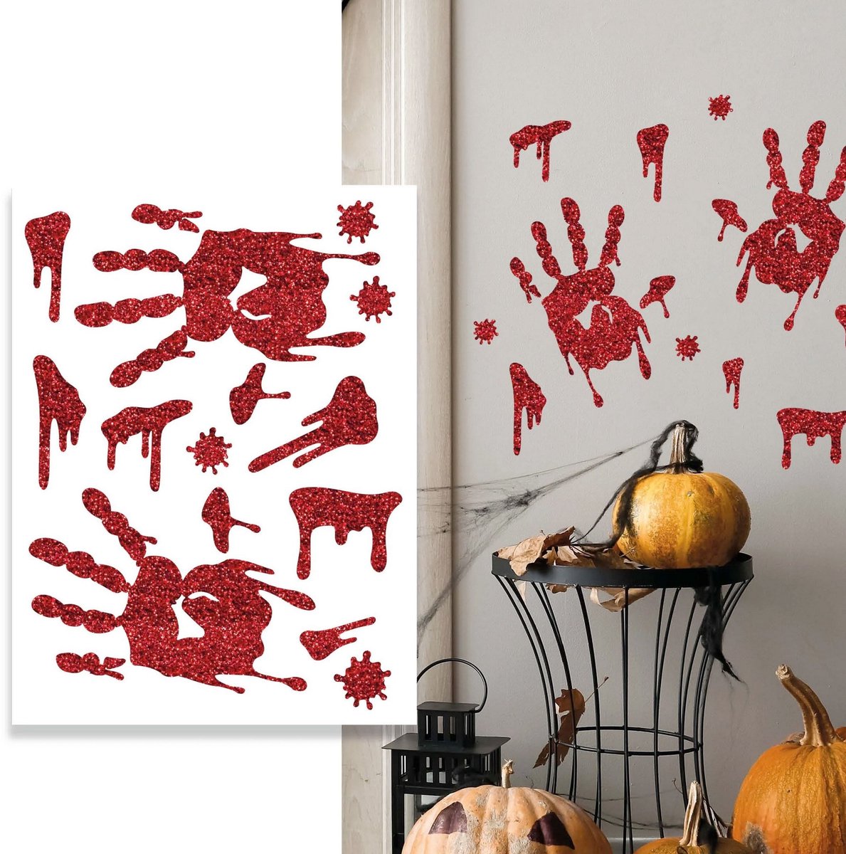 Bloedige handafdrukken – decoratie stickers