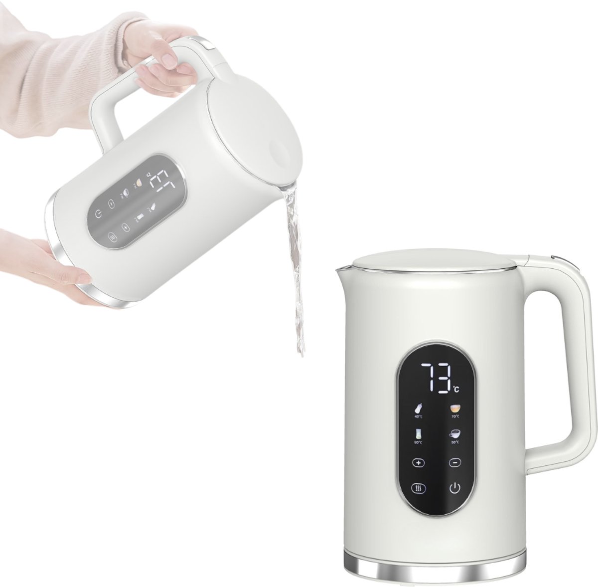 Zavio® Waterkoker met Temperatuurregeling - Heetwaterdispenser - Waterkoker RVS