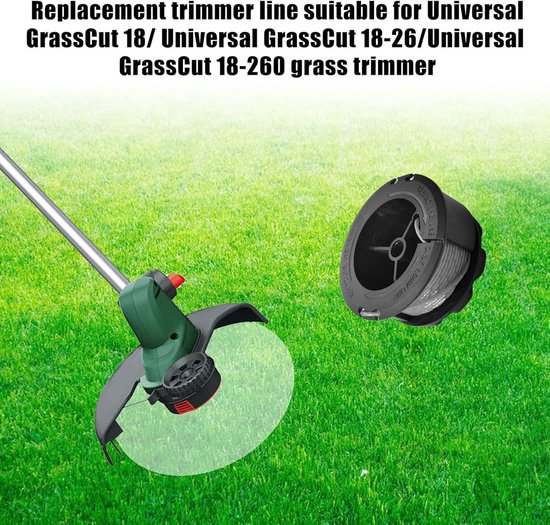 Vervangende Trimmer Spoel 1.6mm 6m voor Universele Grasmaaier - 4 Spoelen, Geschikt voor Grastrimmers, Tuingereedschap en Gras Snijden — afbeelding 5