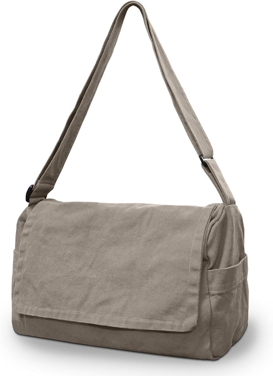 Unisex Canvas Schoudertas voor Dames - Oxford Stoffen Shopper Bag voor Dagelijks Gebruik, Kantoor en Reizen