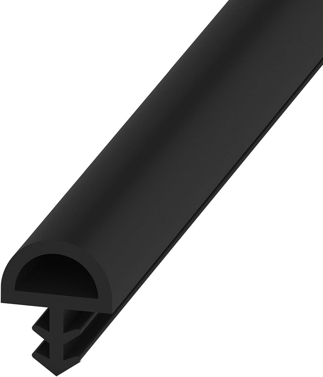 Deurafdichting - kamerdeurafdichting - deurafdichting tegen tocht - afdichting - raam - geluidsisolatie - kozijnafdichting voor deuren en ramen (zwart - 8 x 5 mm - 10 m)