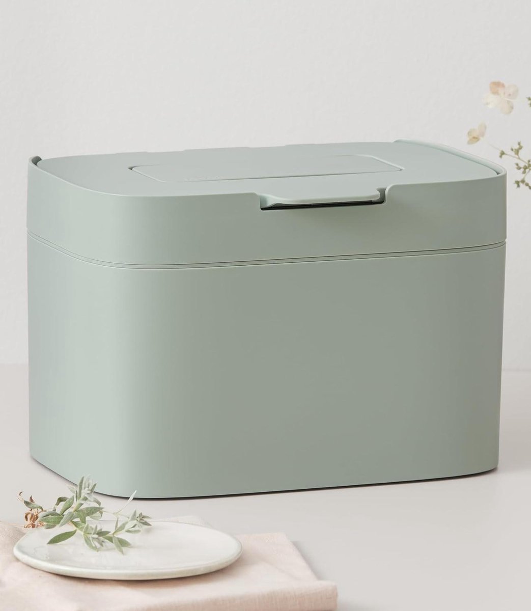 Organische Afvalbak - Compostbak Keuken - Geurvrij Werken - Actief Koolstoffilter - 4.5 Liter - Saliegroen