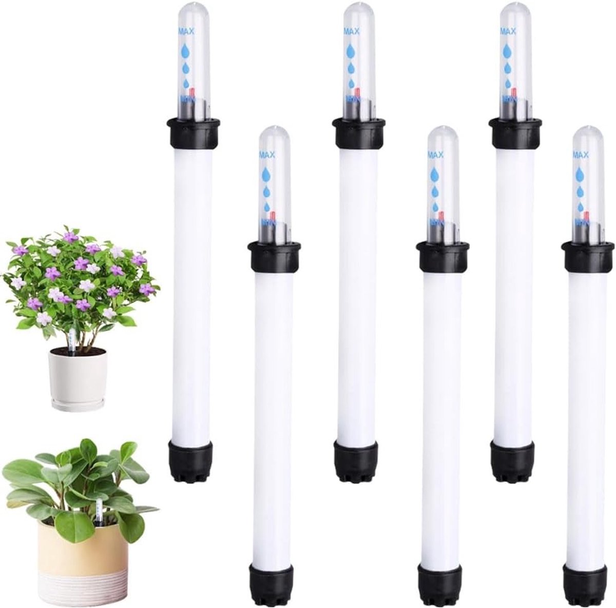 Waterpeil Indicatoren voor Binnenplanten - 6 Stuks, Ideaal voor Hydroponics en Tuinieren, Perfect voor Potplanten en Bloempotten