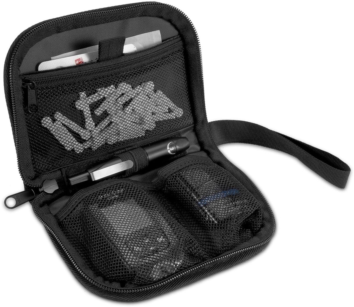 Diabetische Tas voor Bloedglucosemeter, Teststrips en Testkit, Ideaal voor Reizen met Draaghandvat en Ruimte voor Glucometer en Accessoires