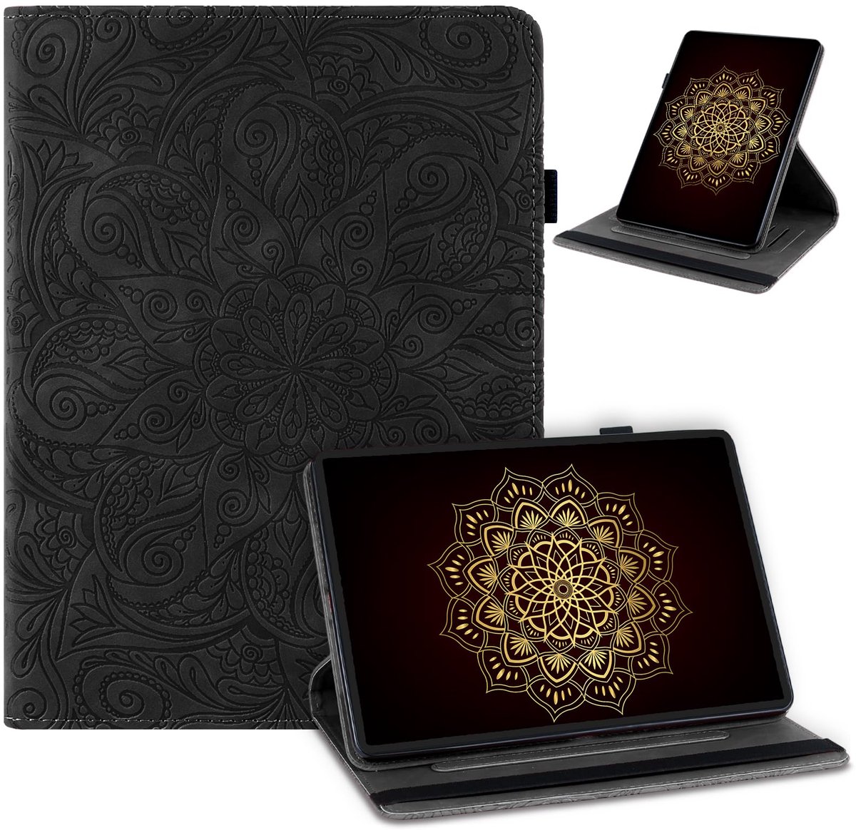 laddutoi Beschermhoes voor Xiaomi Redmi Pad SE 11 inch 2023, PU-lederen hoes met 360° draaibare standaard en sleuf - ShopVlot