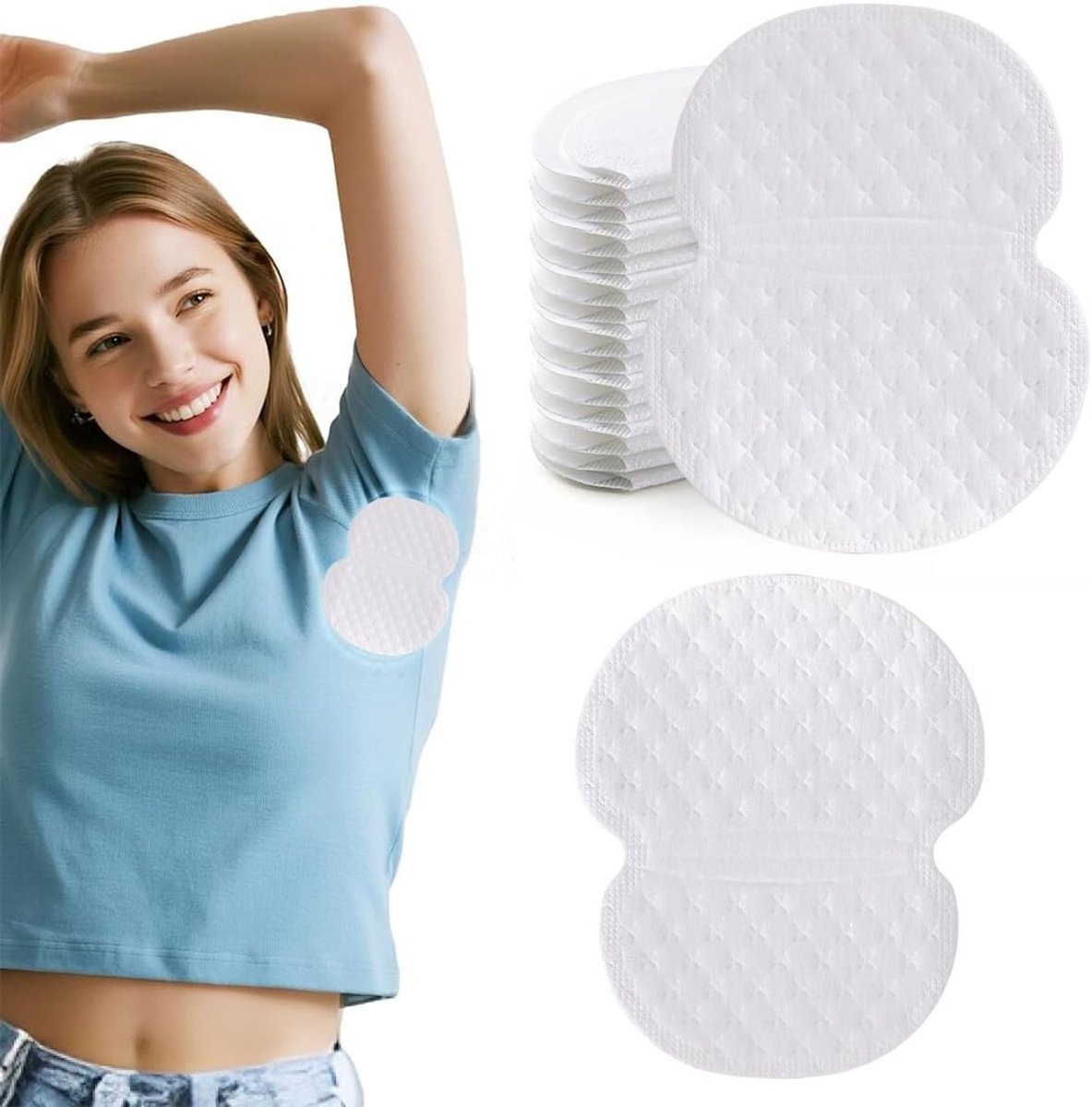Okselpads voor mannen en vrouwen - 30 paar wegwerp zweetpads voor overhemden en blouses, absorberende bescherming tegen zweet en geur