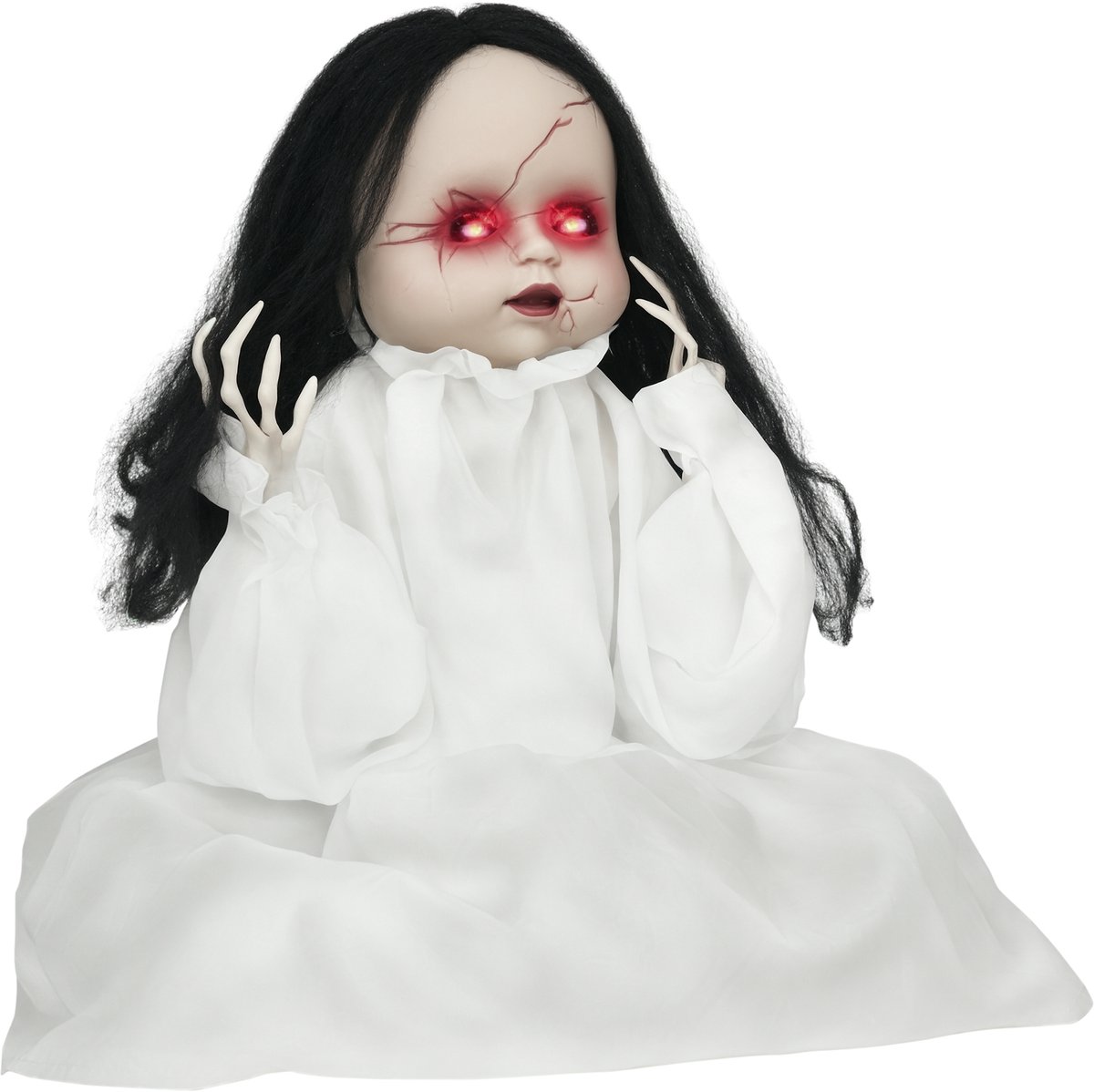 HOMCOM Halloween Decoraties Polyester, PE, Staal 60L x 15B x 60H cm Wit
