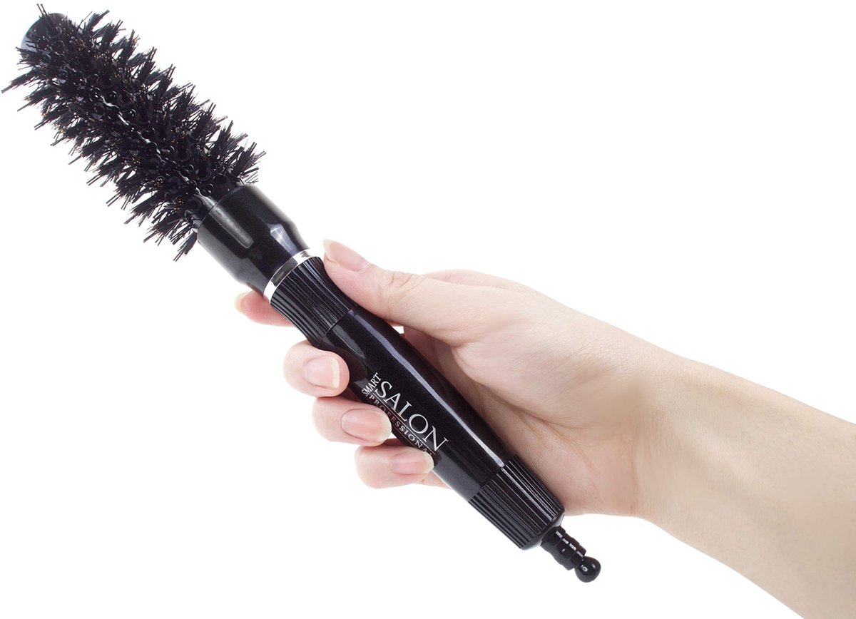 Ronde föhnen haarborstel 25mm - zwijnenhaar en nylon pinnen - ideaal voor kort haar - perfecte styling - ShopVlot