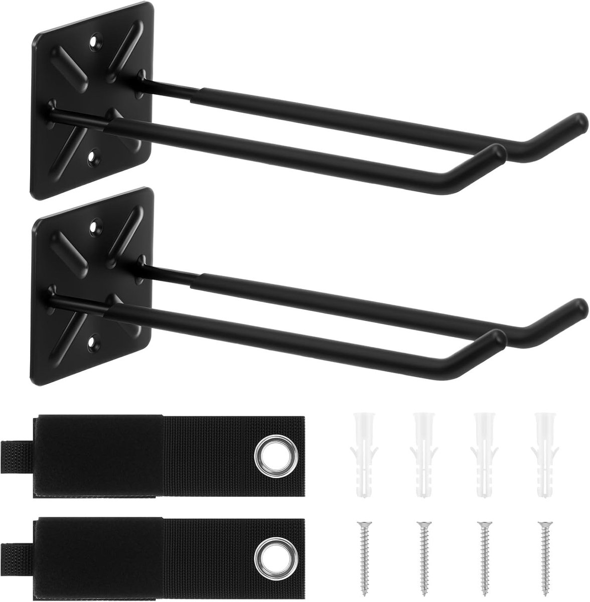 Set van 2 Sterke Wandhaak voor Garage, 30kg Belastbaarheid per Haak, 31.5cm, Ideaal voor Gereedschap, Ladder en Tuinaccessoires, Auto Banden Opslag