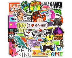 50 Retro Gaming Stickers – Video Games & Arcade